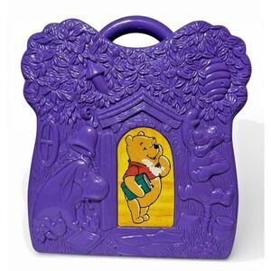 Vintage Disney Winnie The Pooh Activity Toy Case Shapes Blocks Numbers Puzzle